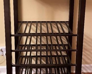 Standing Wine Rack with Wood Topper.