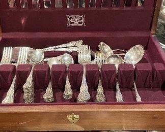 Towel Old Master Sterling Silver Flatware - Monogrammed with M. 99 Pieces. Photo 1 of 2.