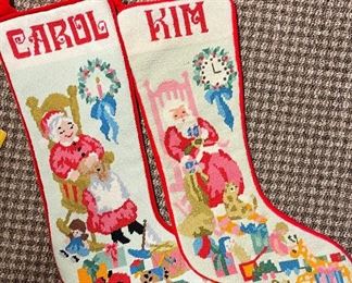Carol & Kim Needlepoint Stockings.