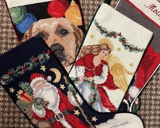 Duke & Molly Needlepoint Stockings.