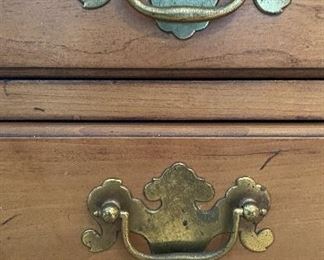 Vintage 10-Drawer Bureau with Brass Hardware. Measures 60" W x 21" D x 35" H. Photo 2 of 2.