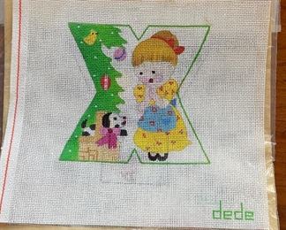 Sample of DeDe Alphabet Needlepoint Canvases - We Have The Complete Alphabet. Photo 4 of 6.