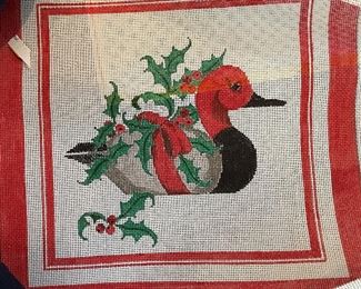 Sample of Duck Decoy Christmas Needlepoint Canvases - Photo 3 of 4.