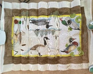 X-Large Hand-Painted & Signed Duck Needlepoint Canvas. Photo 1 of 2.