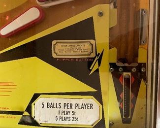 Vintage Bally Space Time Pin Ball Machine. Photo 3 of 3.