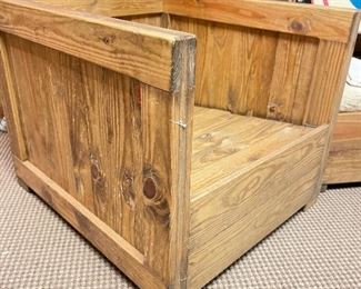 Pair of This End Up Club Chairs with Matching Ottomans. One Chair Needs New Cushions. Photo 1 of 2.