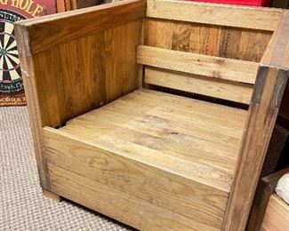 Pair of This End Up Club Chairs with Matching Ottomans. One Chair Needs New Cushions. Photo 2 of 2.