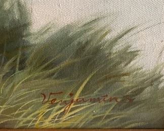 Stag Oil Signed by Artist. Measures 19.5" x 23". Photo 2 of 2.