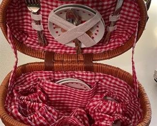 Child's Woven Basket Picnic Basket. Photo 2 of 2.