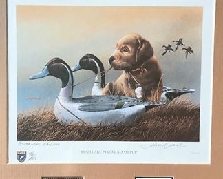 The "Governor's Collection, "Rend Lake Pintails And Pup" Signed by Crowe.
