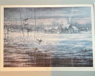 Rod Crossman Signed & Numbered Lithograph, "Thin Ice." Photo 1 of 4.