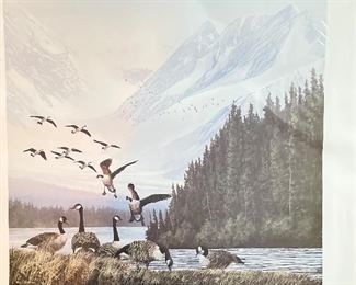 "Stopping For The View - Portage Glacier. Signed and Numbered Lithograph by Randall Compton.