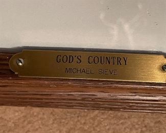 "God's Country" by Michael Sieve. Signed & Numbered Lithograph. Measures 29.5" x 15" Unframed. Photo 2 of 2.