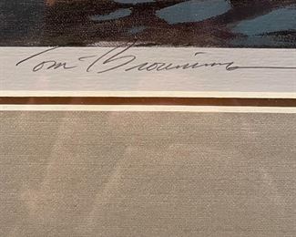 Sample of Signed & Numbered Santa Lithographs by Tom Browning. Photo 4 of 4.