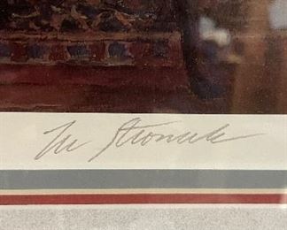 "Trimming The Tree - The Perfect Tree Series" by Lee Stroncek. Signed & Numbered Lithograph. Photo 3 of 4.