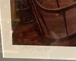 "Trimming The Tree - The Perfect Tree Series" by Lee Stroncek. Signed & Numbered Lithograph. Photo 4 of 4.