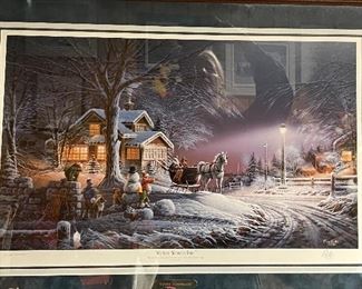 "Winter Wonderland." Signed & Numbered Lithograph by Terry Redlin. Photo 1 of 3.