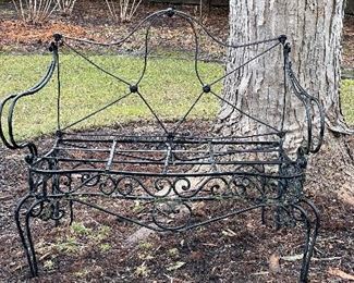 Wrought Iron Garden Bench.