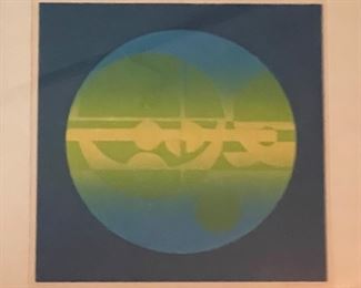 "Luminous Orb," Signed Artist's Proof, Jan Ehrenworth. Measures 21.5" x 22" Unframed. Photo 2 of 4.