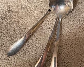Set of 3 Sterling Silver Spoons.