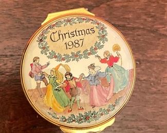 Sample of Christmas Theme Pill Boxes - Christmas 1987.