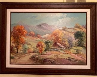 Landscape Signed By Artist. Measures 34" x 23." Photo 1 of 2.