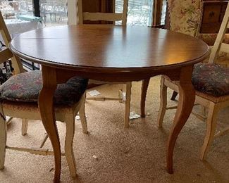 Oak Dining Table. Measures 48" D. Photo 1 of 2.