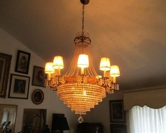 Lovely Crystal Chandelier with tiers of crystals