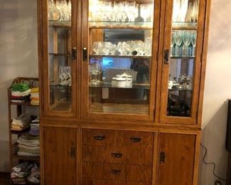 Lighted China Cabinet 57in W x 15.7/8 D and 81in Tall