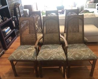 6 Traditional Caneback Dining Chairs (1 Arm Chair and 5 Armless Chairs).