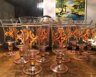 Festive Handpainted Stemware - Set of 12