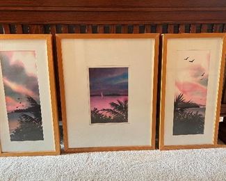 3  Sunset  prints - by Christine  W. Black 