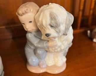 Lladro:  Golden Memories: Boy & Sheep Dog