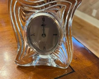 Mikasa crystal desk clock