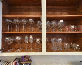 Wonderful balloon wine glasses and variety of others