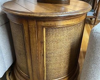 PAIR - Pier One Drum End Tables