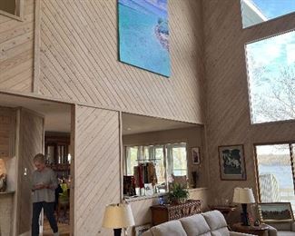 The owner’s of this home commissioned John David Hawver to paint this beautiful very large oil painting, especially for their home.   