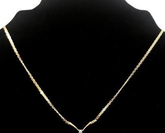 14k Diamond Neckless