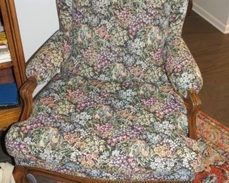 VERY COMFORTABLE FLORAL CHAIR.  EARLY SALE.  $125.  919-417-1950 FOR APPOINTMENT.