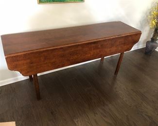 WONDERFUL DROP LEAF DINING TABLE/ LONG SOFA TABLE.  VERY NICE.  EARLY SALE.  $450.  919-417-1950 FOR APPOINTMENT.