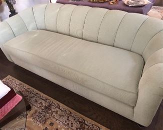 VER COMFORTABLE SOFA.  COLOR IS PALE GREEN.  EARLY SALE.  $295.  919-417-1950 FOR APPOINTMENT.