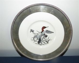 FRANK M. WHITING PORCELAINS WITH STERLING TREATMENTS.