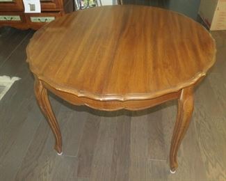 DINING ROOM TABLE WITH NO LEAVES IN PLACE.  EARLY SALE.  $195.  919-417-1950 FOR APPOINTMENT.