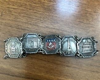 1920'S PARIS SOUVENEIR CHARM BRACELET.