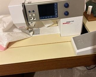 Bernina 630 Sewing Machine, the dual machine sewing table is also available.