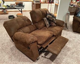 A double recliner love seat. (personally tested for comfort and snoozeability!!!)