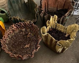 very cool looking Hypertufa flower/plant "vases"/holders. THESE ARE LARGE!!!