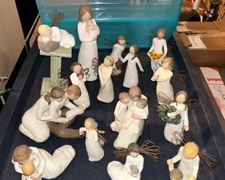 A grouping of Willow Tree figures