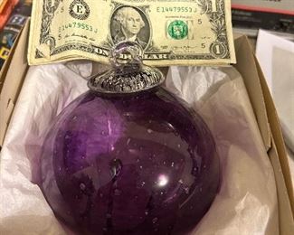 ~5” wide purple WITCH ball