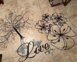 Wall art - the 4 floral design, the tree of life & the Love design.